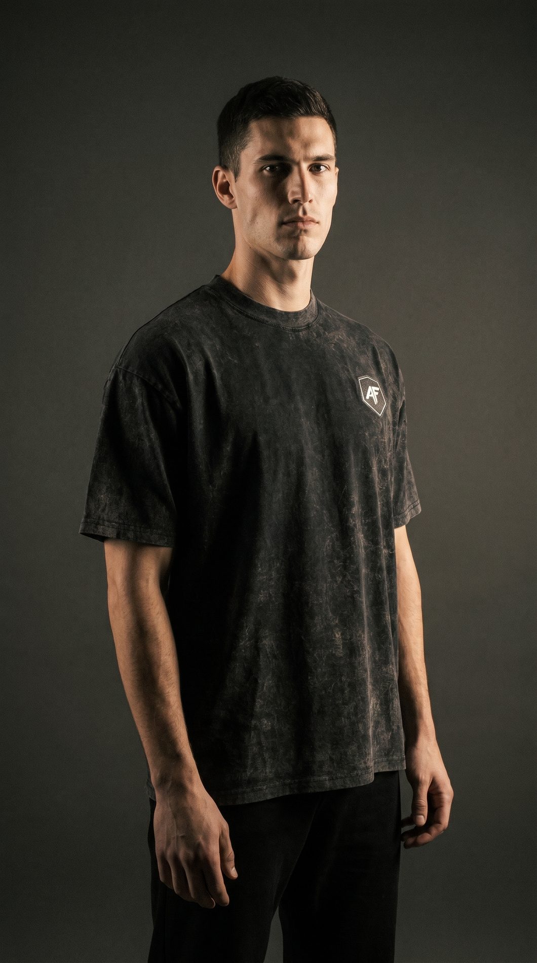 Authority Figure — the Oversized Acid-Wash Tee worn on figure