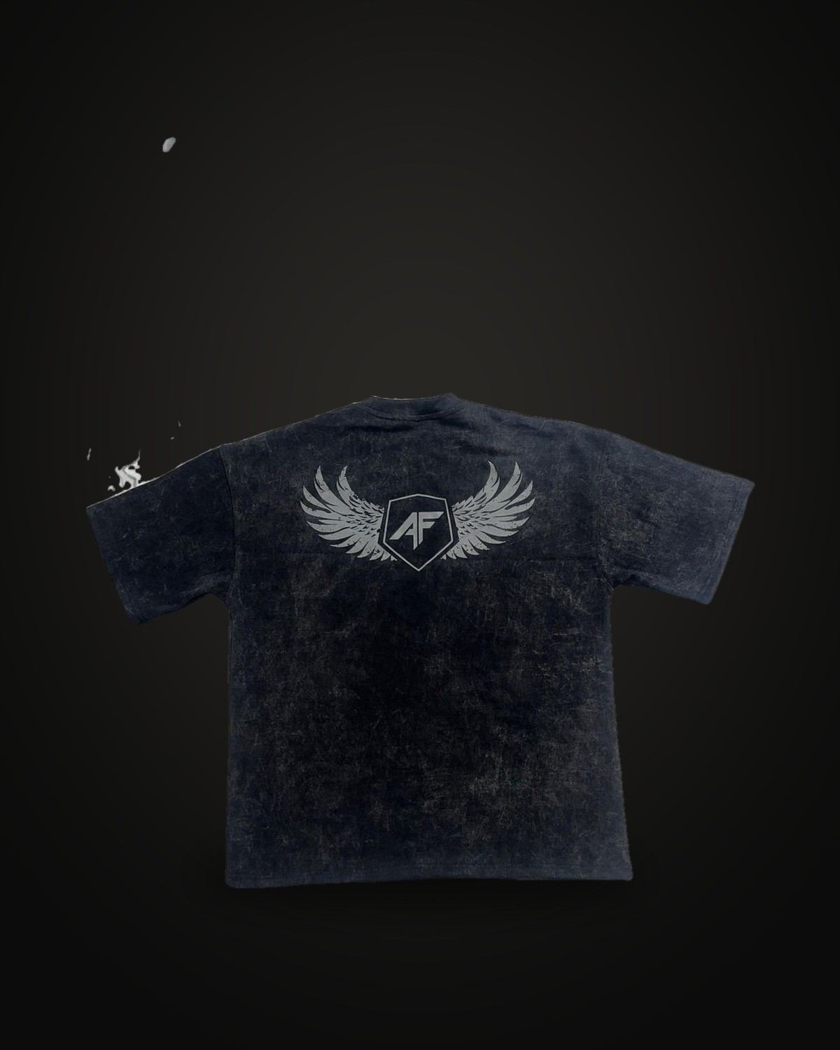 Authority Oversized Acid-Wash Tee, winged crest at back